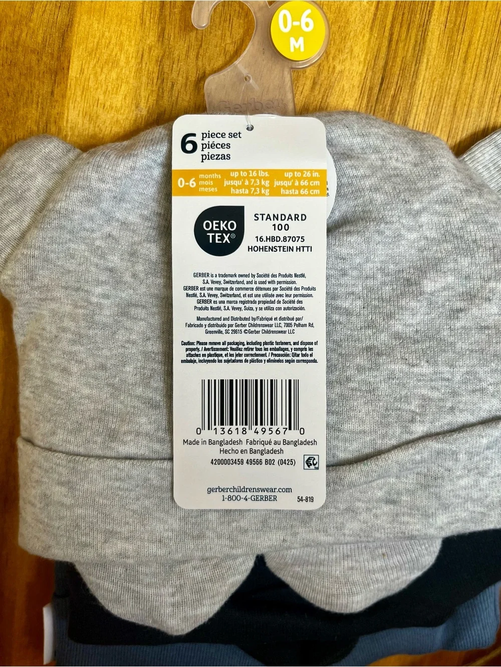 *3/$15 - Gerber Baby Hat & Mitten Set in Light Gray, Black, & Navy